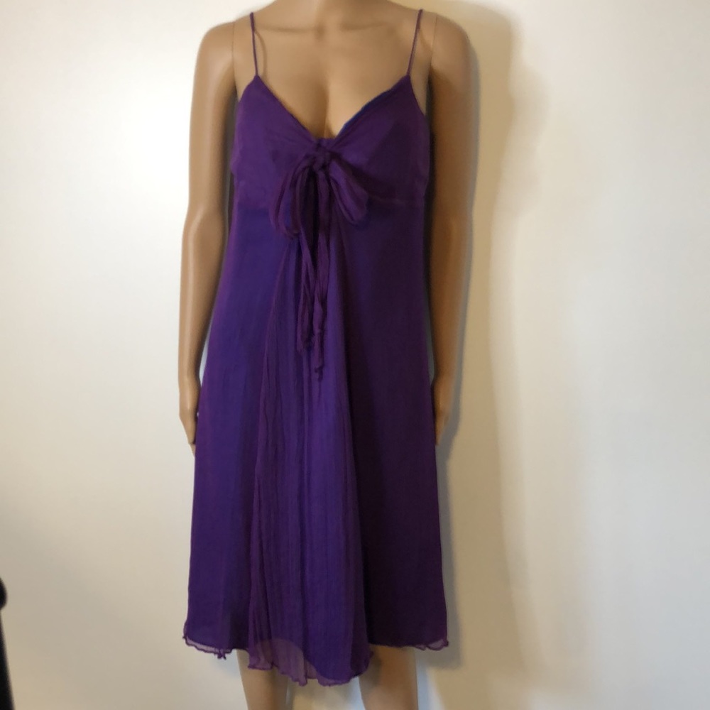 Newport News Vibrant Purple Strappy Dress Sz 6 - Picture 3 of 9